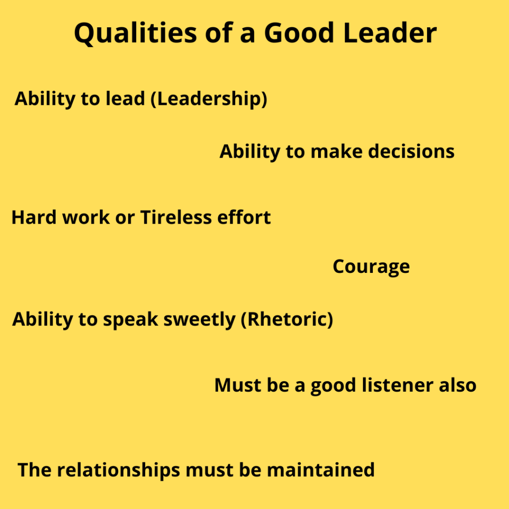 Qualities of a good leader